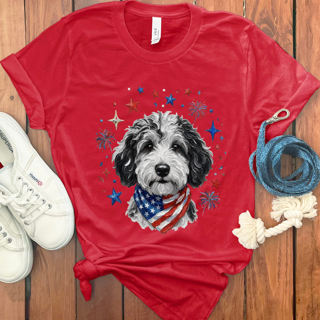 Merle Doodle Spirit T-Shirt in Red / S by Puppy Jo