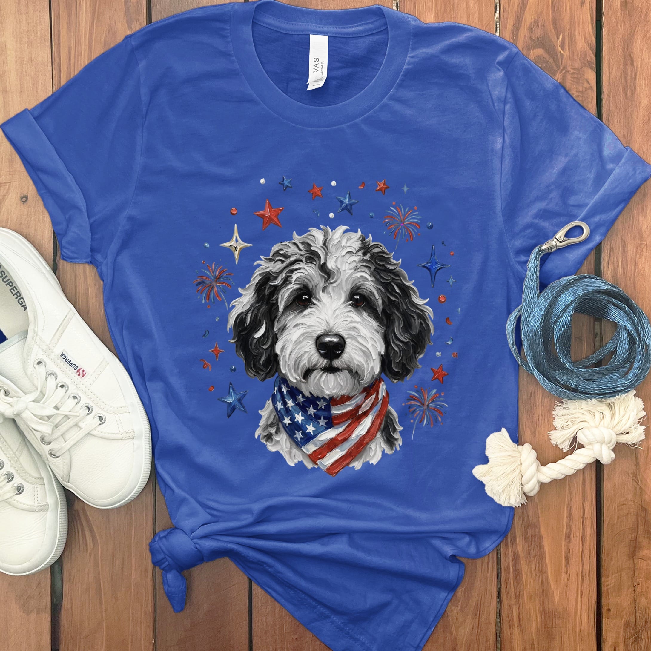 Merle Doodle Spirit T-Shirt in True Royal / S by Puppy Jo