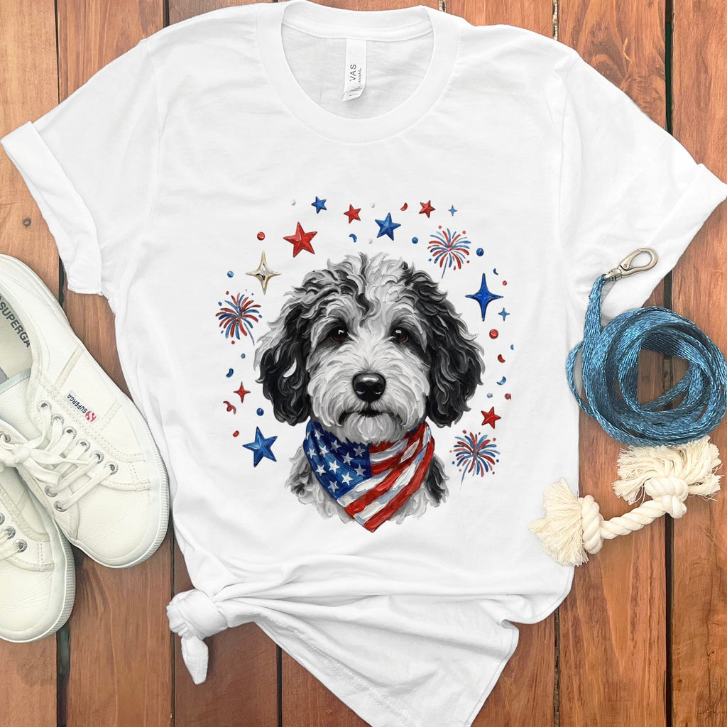 Merle Doodle Spirit T-Shirt in White / S by Puppy Jo