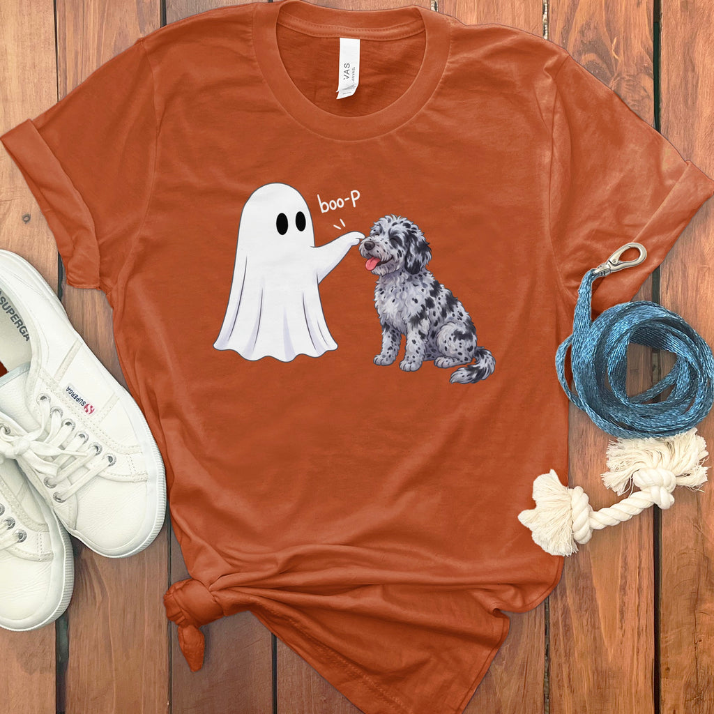 Merle Goldendoodle Ghost Boop T-Shirt in Autumn / S by Puppy Jo