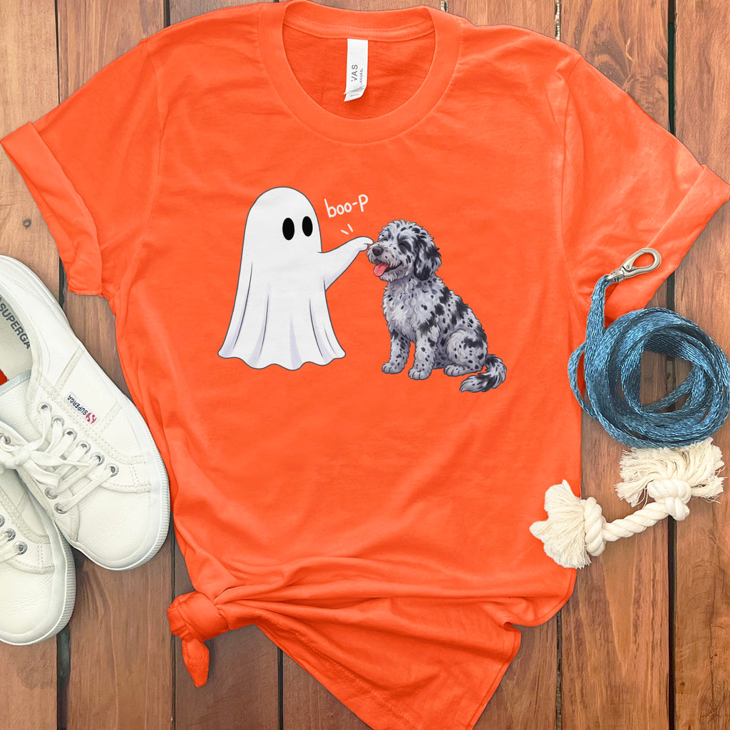 Merle Goldendoodle Ghost Boop T-Shirt in Orange / S by Puppy Jo