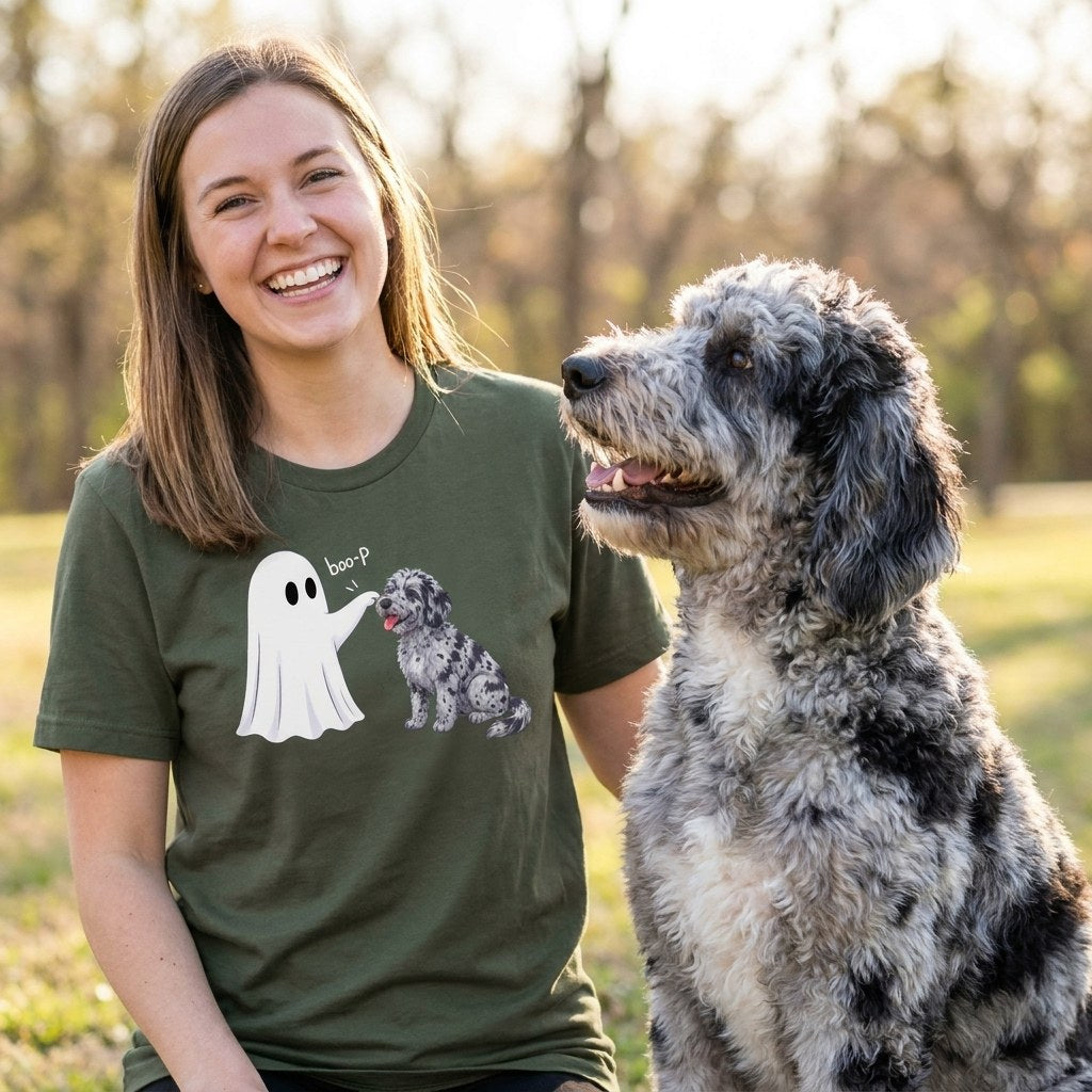 Merle Goldendoodle Ghost Boop T-Shirt in by Puppy Jo