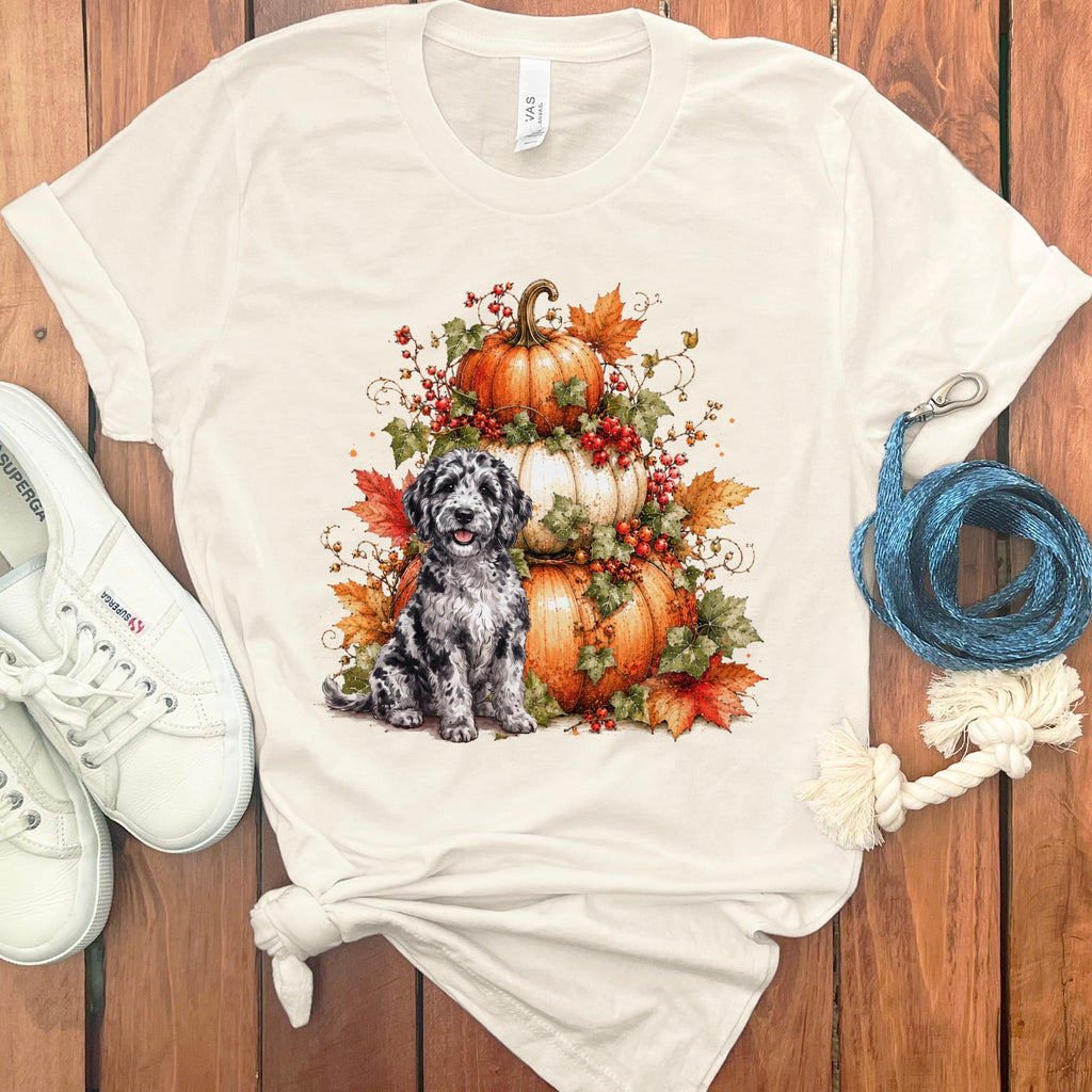 Merle Goldendoodle Pumpkin Ivy T-Shirt in Natural / S by Puppy Jo