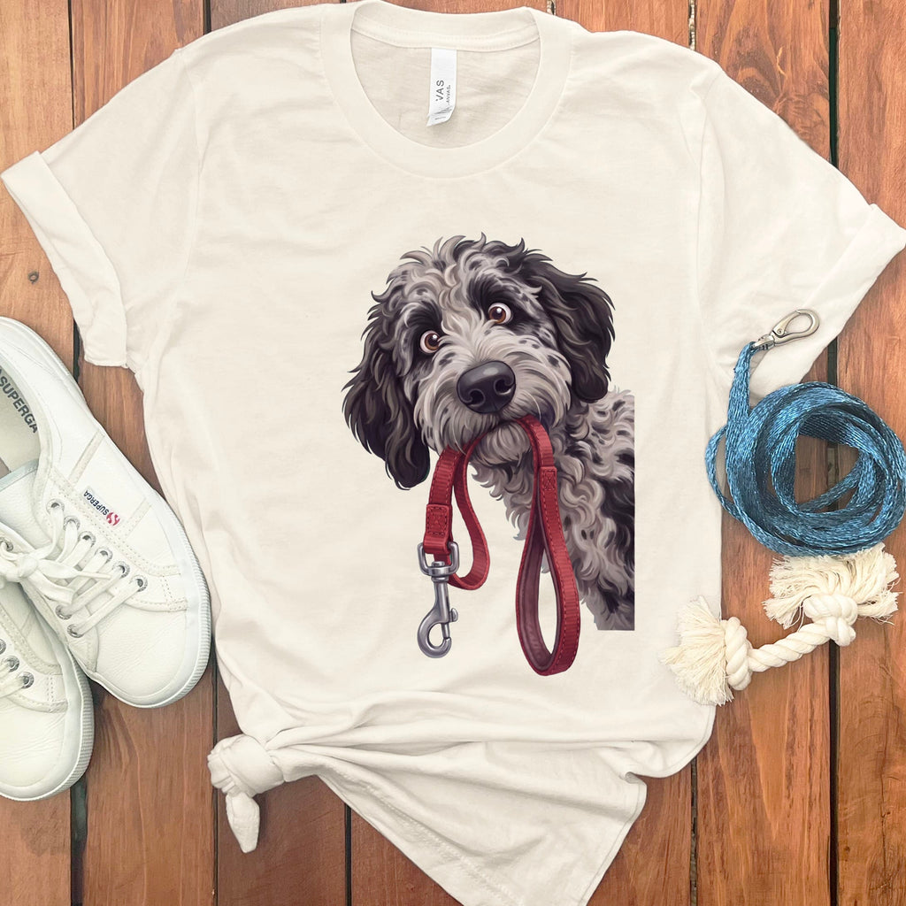 Merle Goldendoodle Walk T-Shirt in Natural / S by Puppy Jo