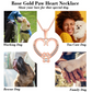 Personalized Best Dog Mom Ever Paw and Heart Necklace - PuppyJo