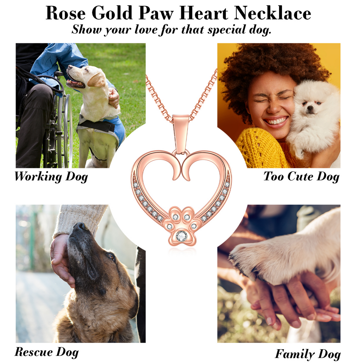 Heart & Paw Print Necklace: A Personalized Token of Love - PuppyJo