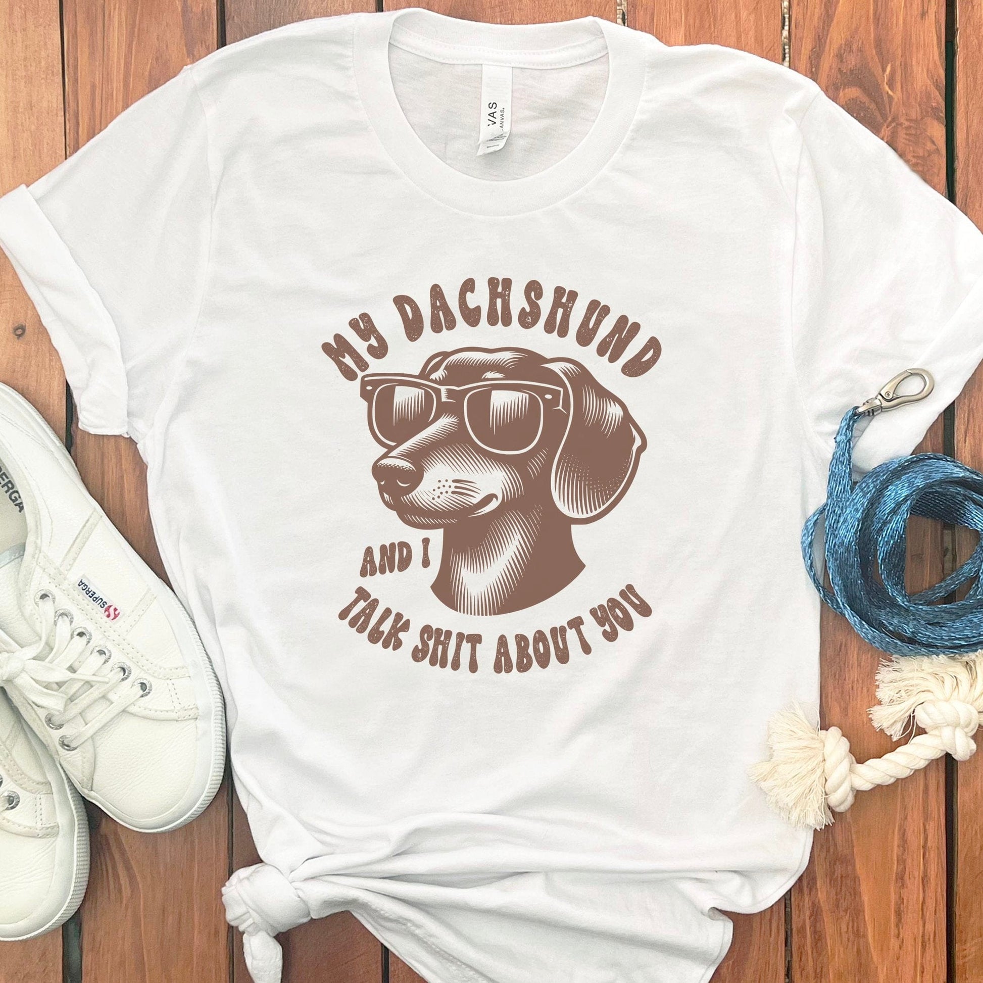 My Dachshund Talks Shit About You Graphic Tee product type