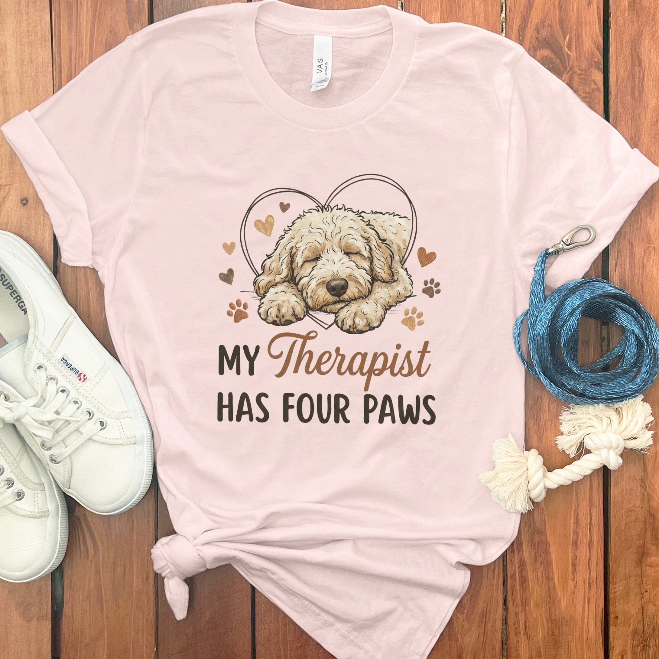 My Doodle Therapist T-Shirt in Soft Pink / S by Puppy Jo