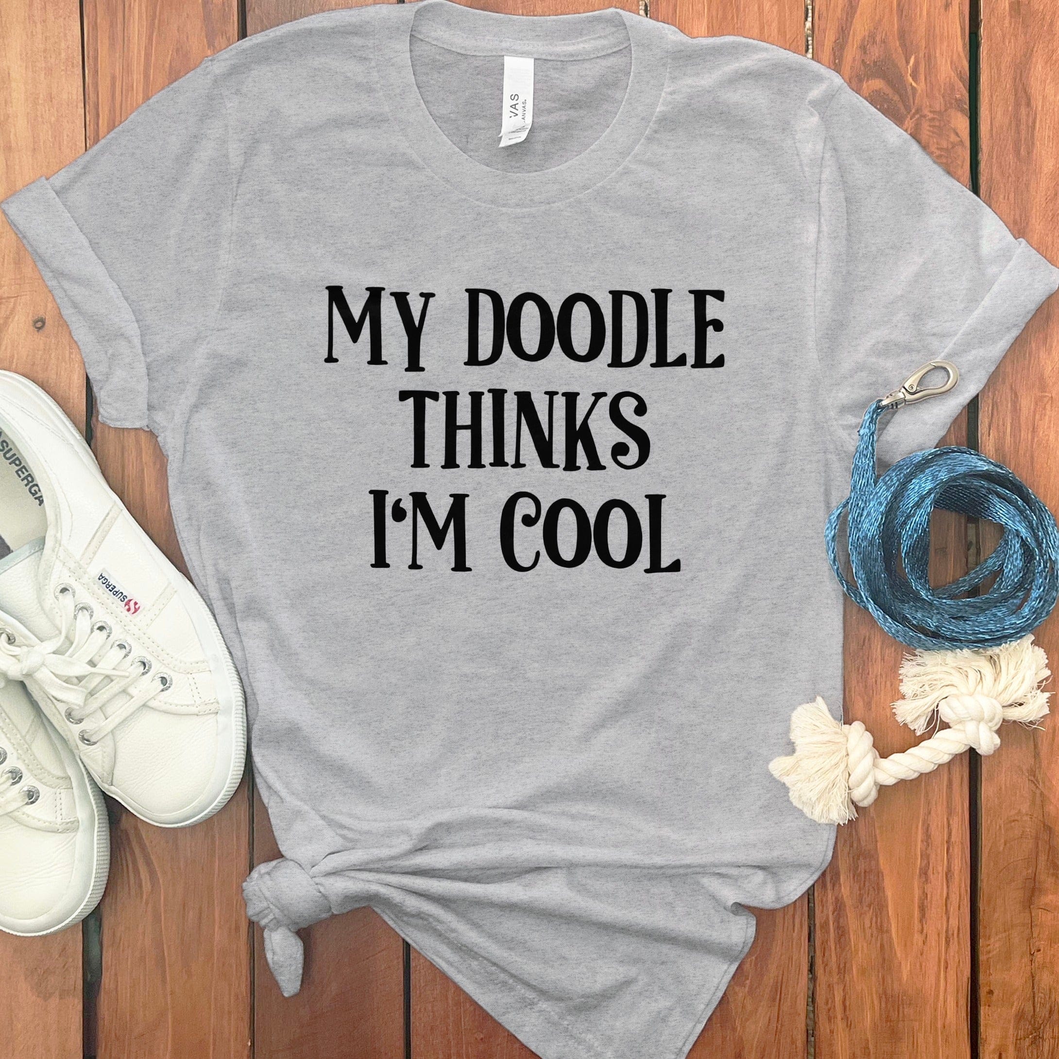 My Doodle Thinks T-Shirt in Athletic Heather / S by Puppy Jo