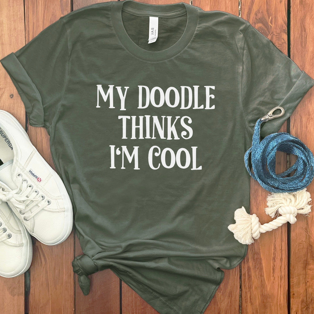 My Doodle Thinks T-Shirt in Military Green / S by Puppy Jo