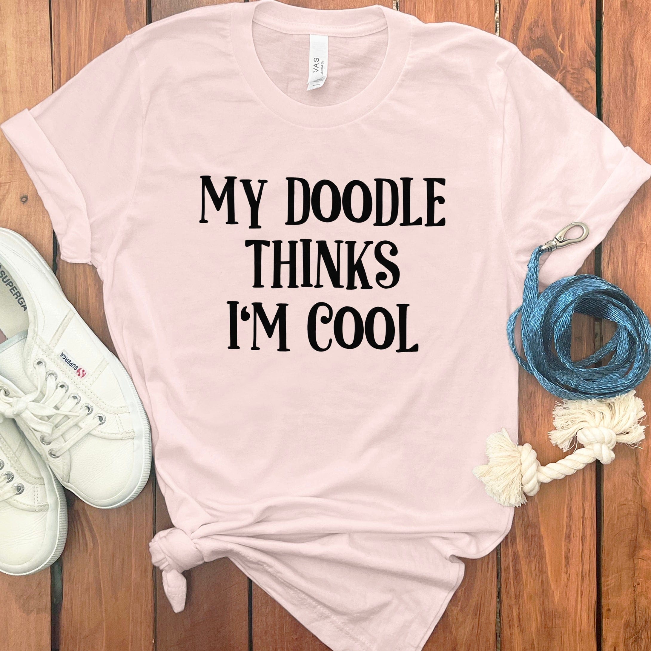 My Doodle Thinks T-Shirt in Soft Pink / S by Puppy Jo