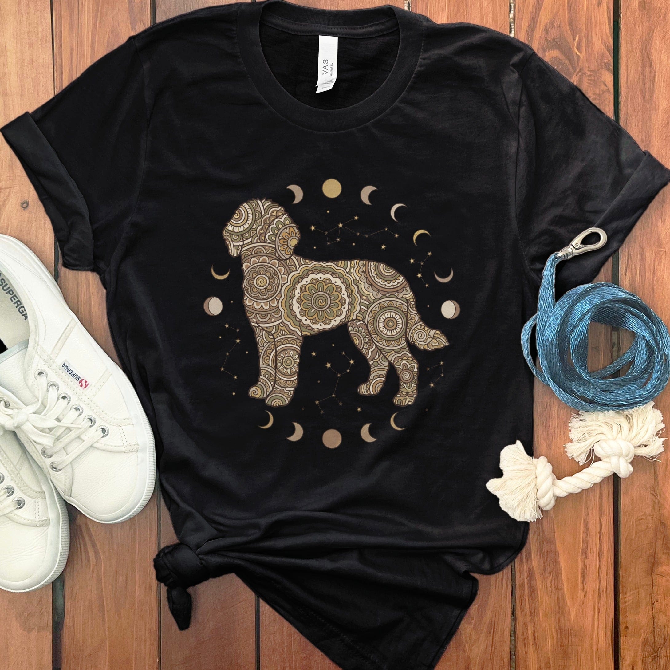 Mystical Goldendoodle T-Shirt in Black / S by Puppy Jo