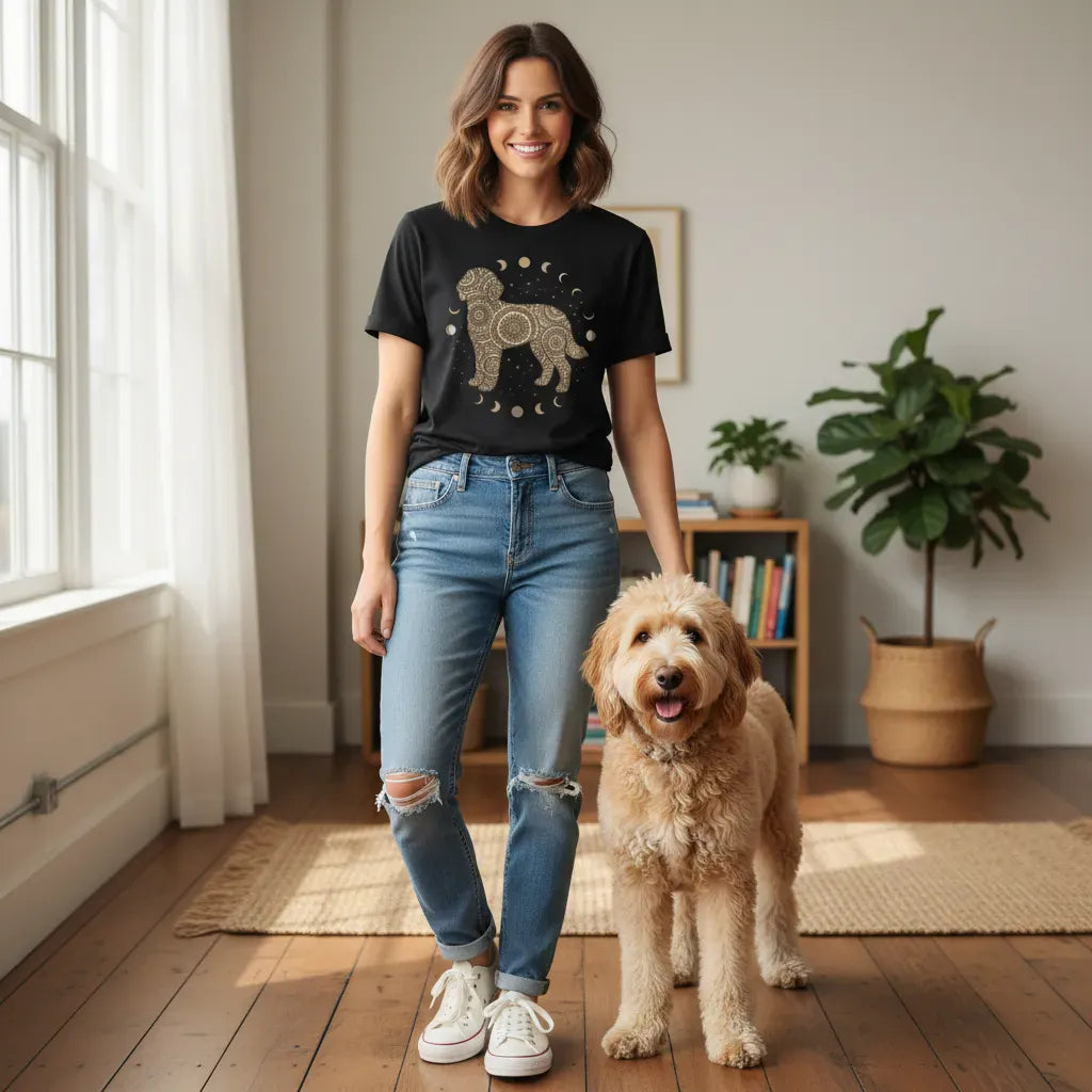Mystical Goldendoodle T-Shirt in by Puppy Jo