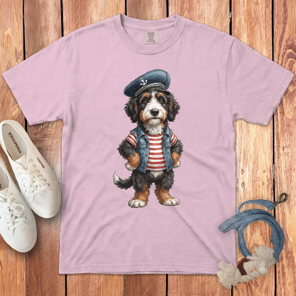 Nautical Bernedoodle Signature T-Shirt in Blossom / S by Puppy Jo