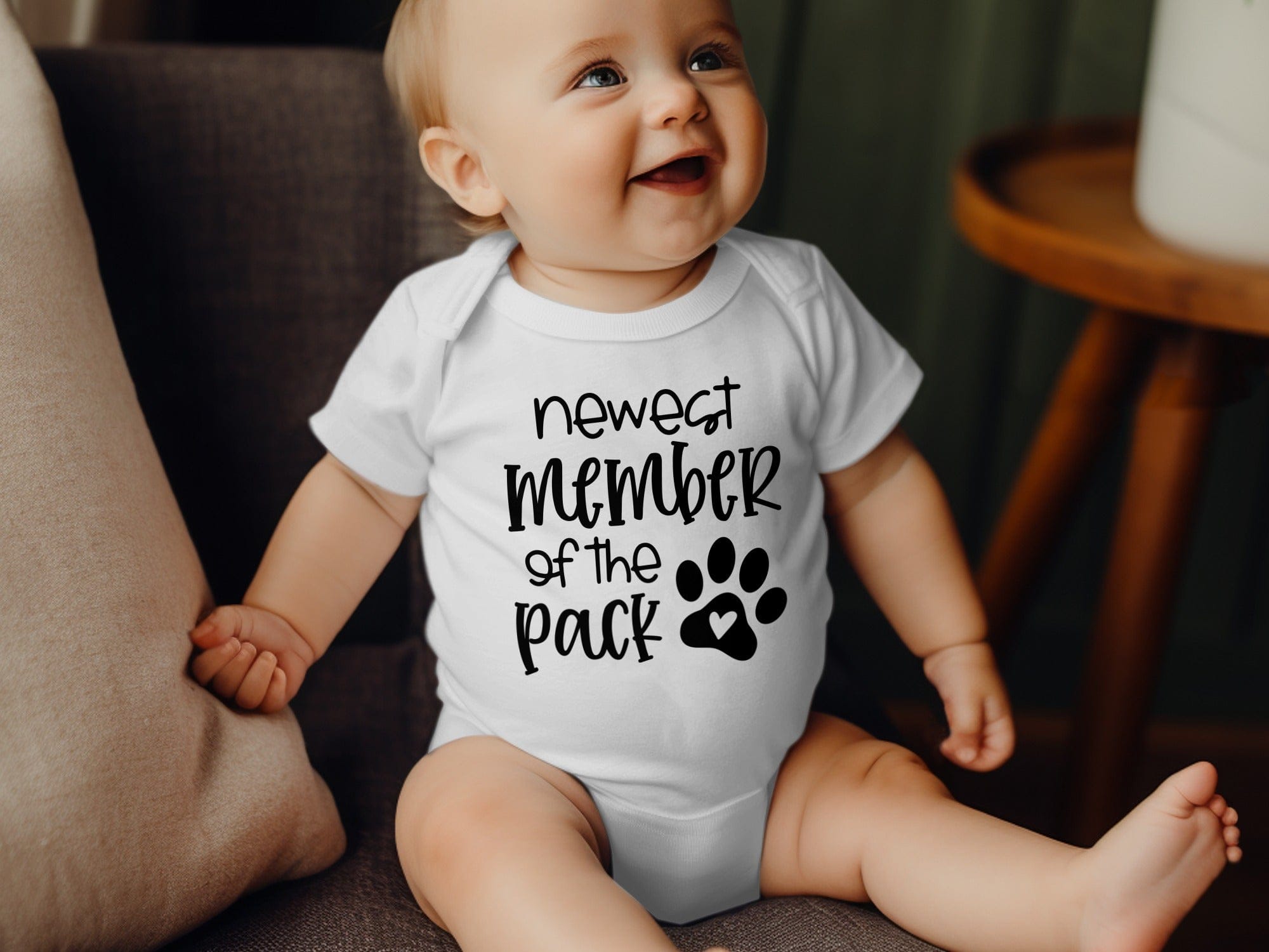 Newest Member Baby Bodysuit in by Puppy Jo