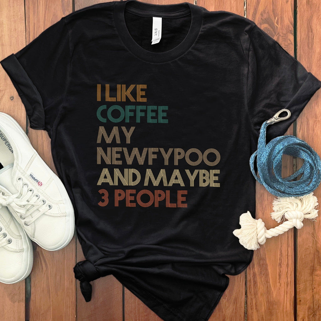 Newfypoo Three People T-Shirt in Black / S by Puppy Jo