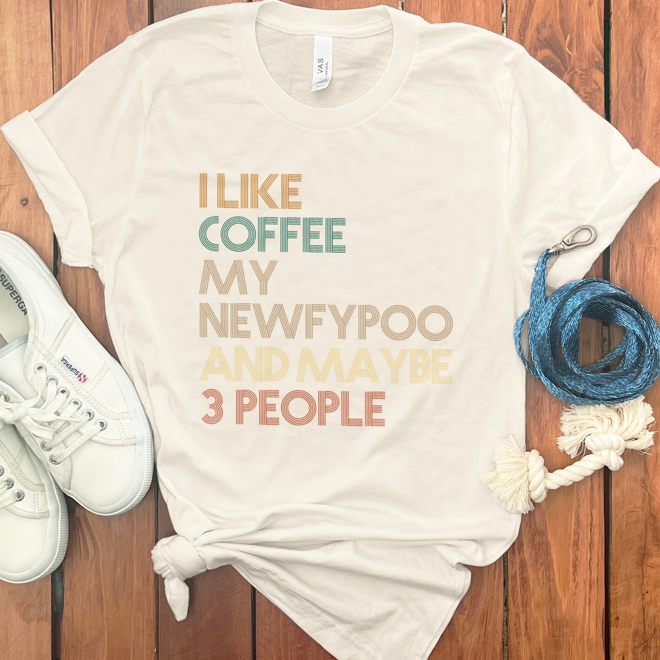 Newfypoo Three People T-Shirt in Natural / S by Puppy Jo