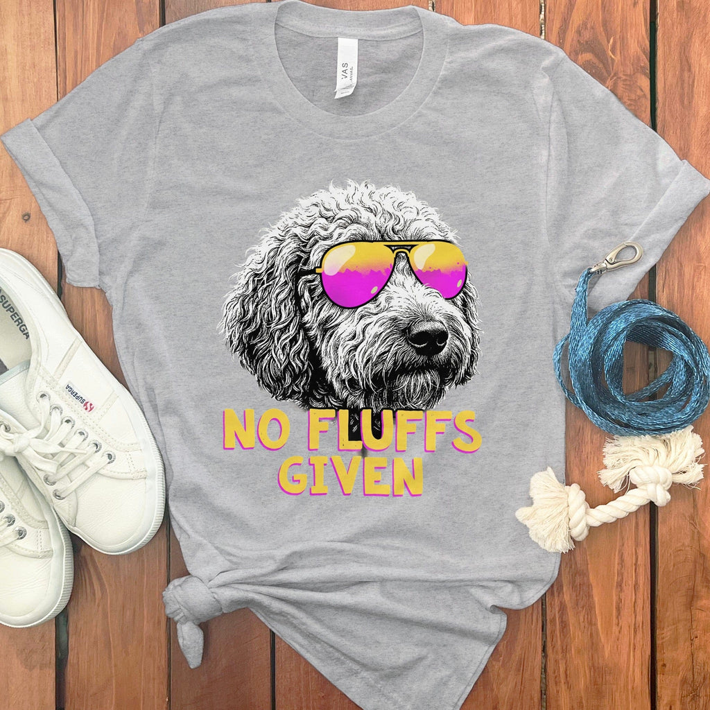 No Fluffs Doodle T-Shirt in Athletic Heather / S by Puppy Jo