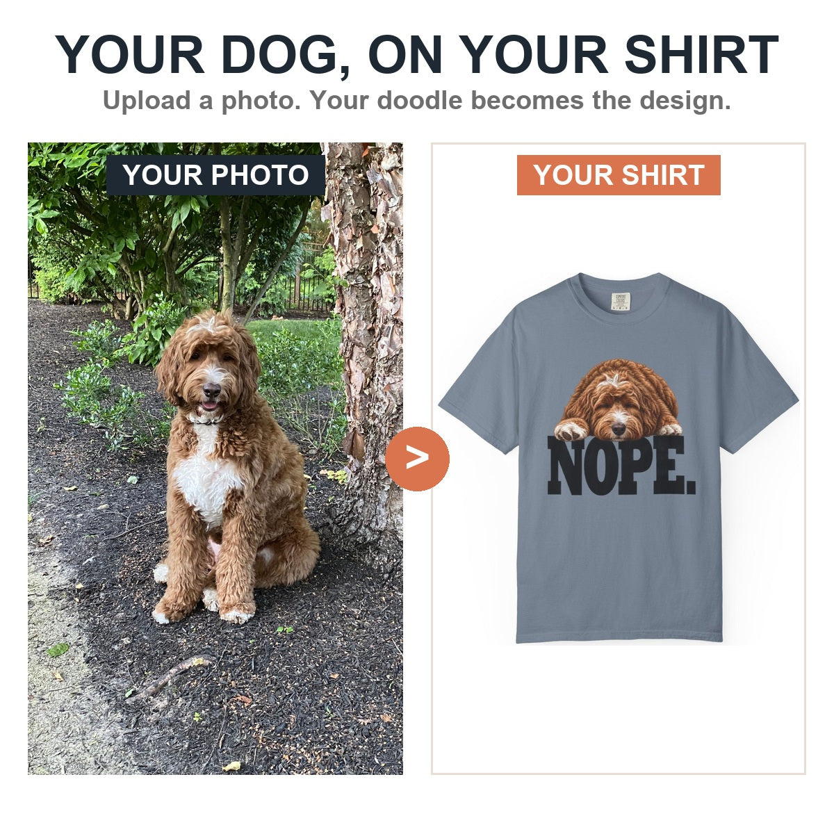 Your dog, on your shirt
