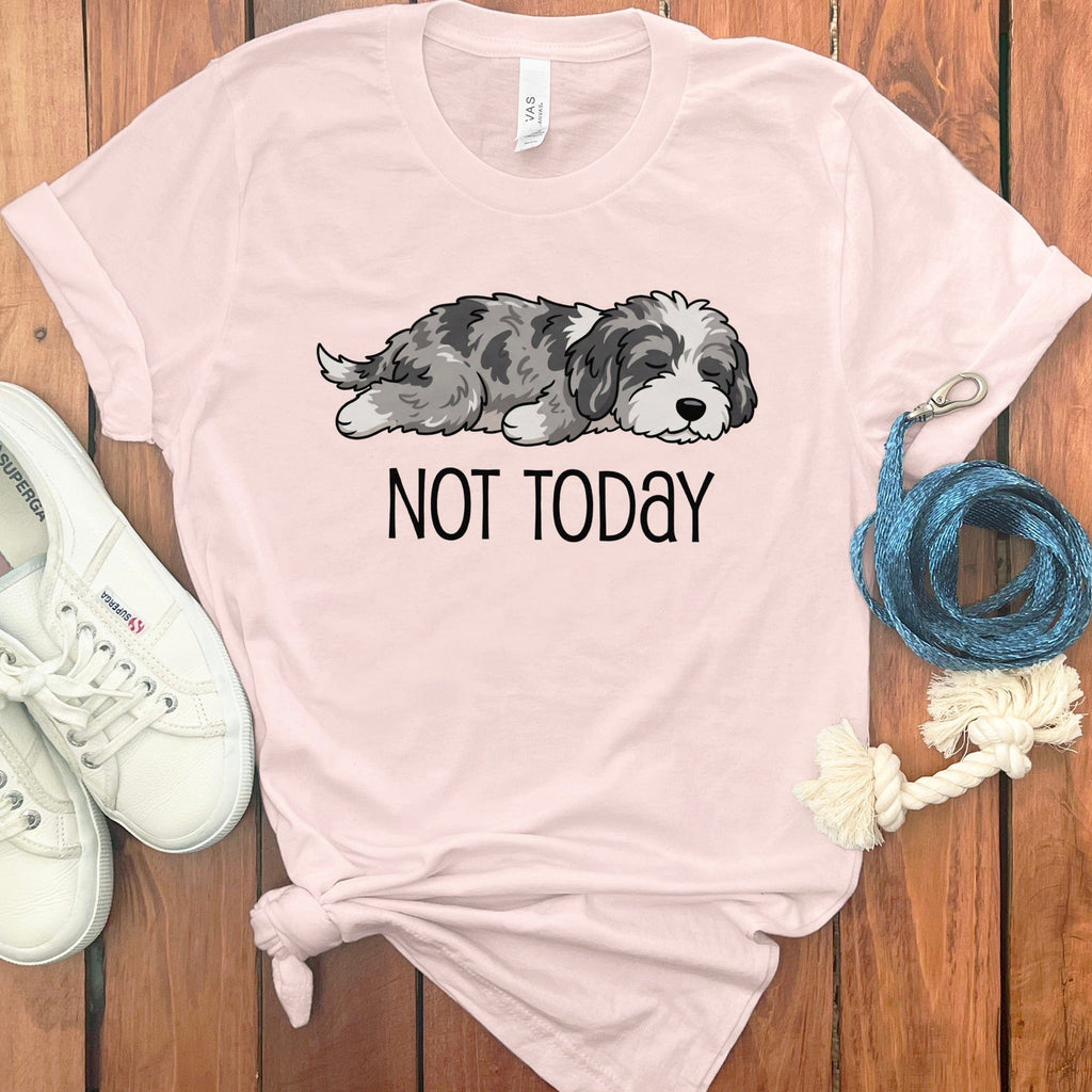 Not Today Sheepadoodle T-Shirt in Soft Pink / S by Puppy Jo