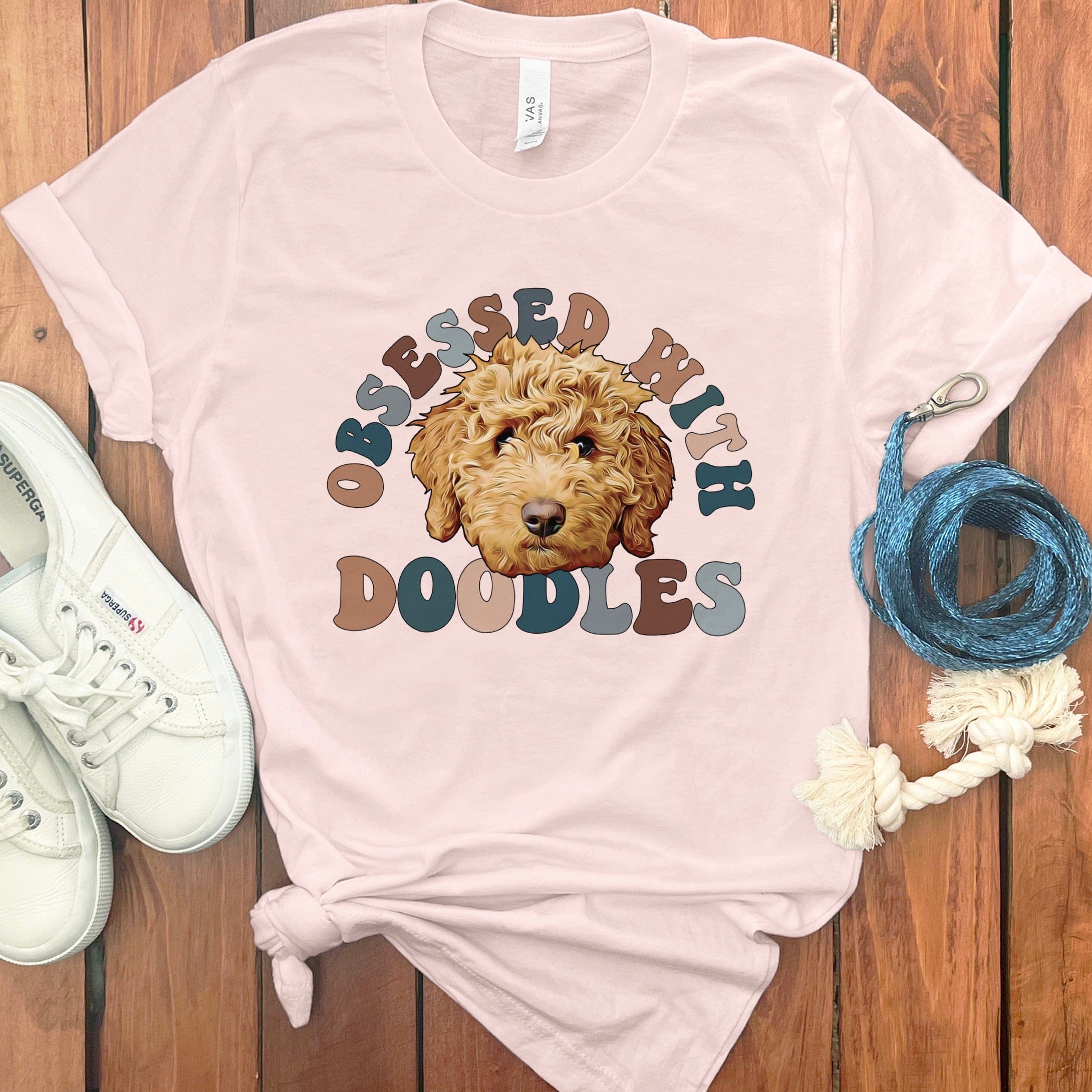 Obsessed Doodles T-Shirt in Soft Pink / S by Puppy Jo
