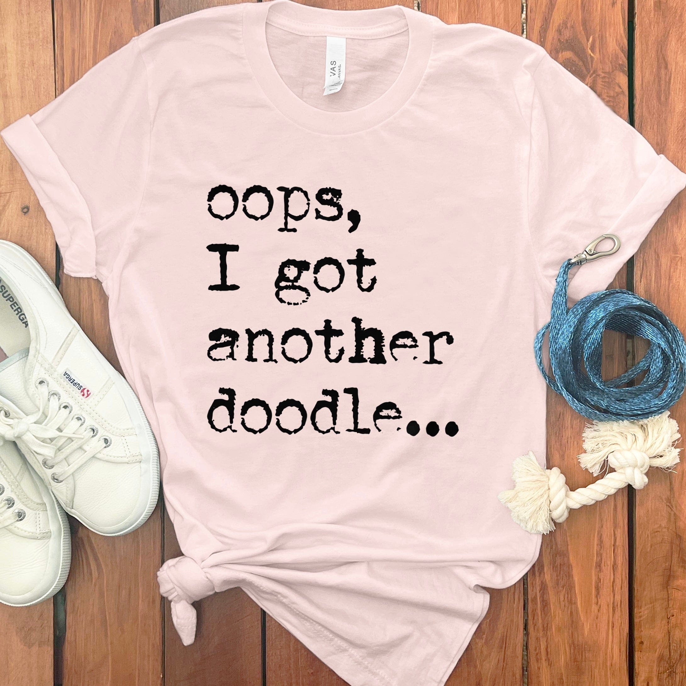 Oops Another Doodle T-Shirt in Soft Pink / S by Puppy Jo