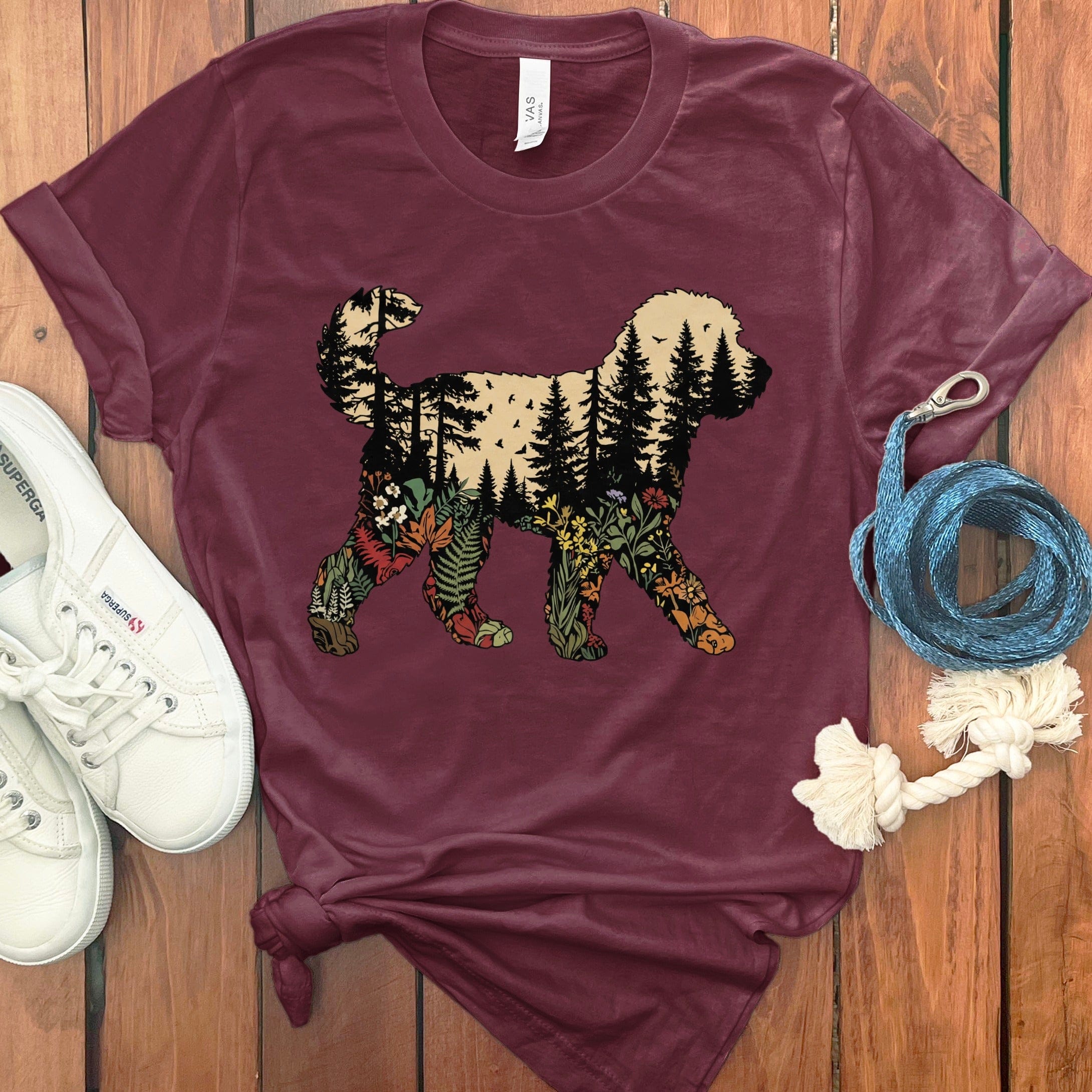 Outdoor Doodle T-Shirt in Maroon / S by Puppy Jo