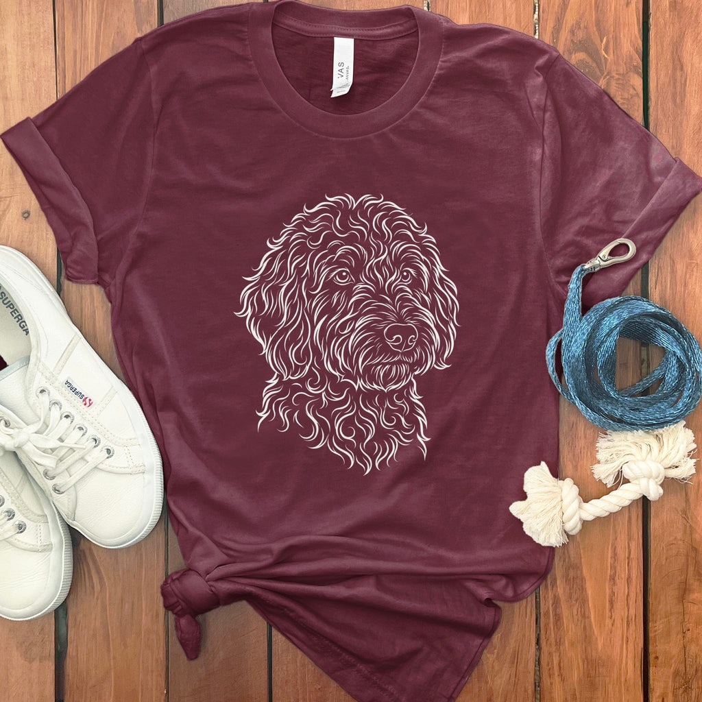 Outline Doodle T-Shirt in Maroon / M by Puppy Jo