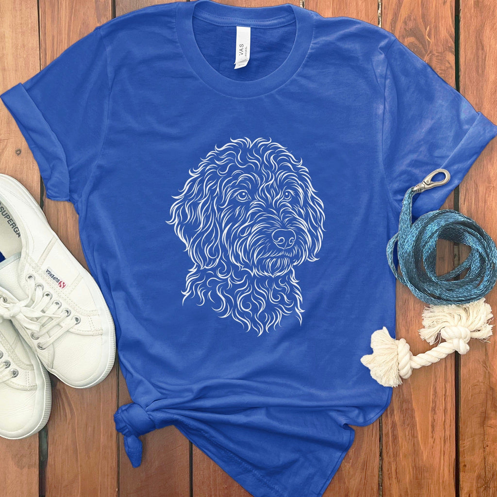 Outline Doodle T-Shirt in True Royal / M by Puppy Jo