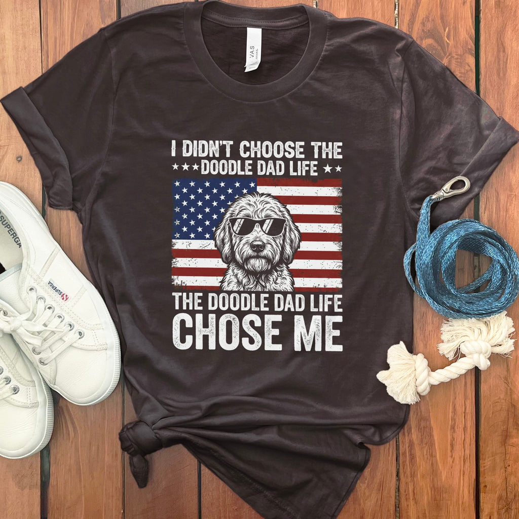 Patriotic Doodle Dad Life in Brown / M by Puppy Jo