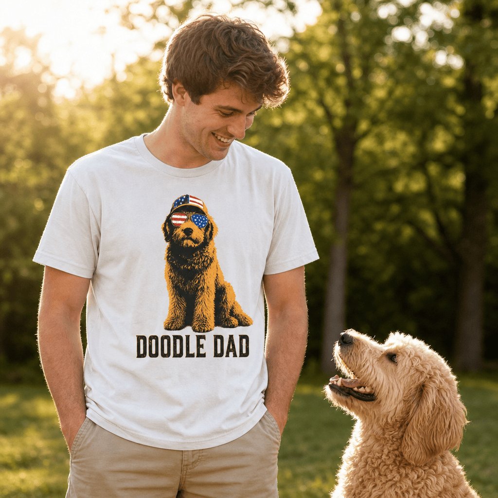 Patriotic Doodle Dad Signature T-Shirt in by Puppy Jo