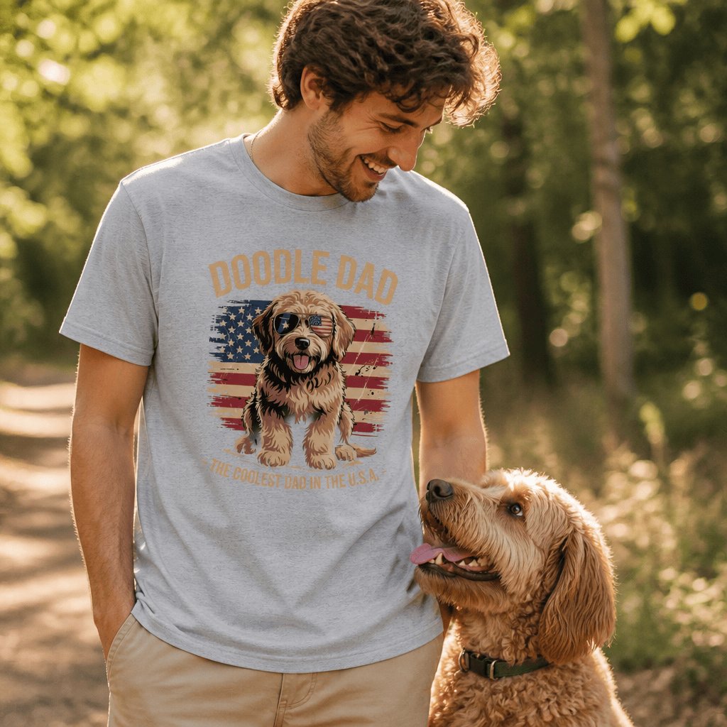 Patriotic Doodle Dad T-Shirt in by Puppy Jo