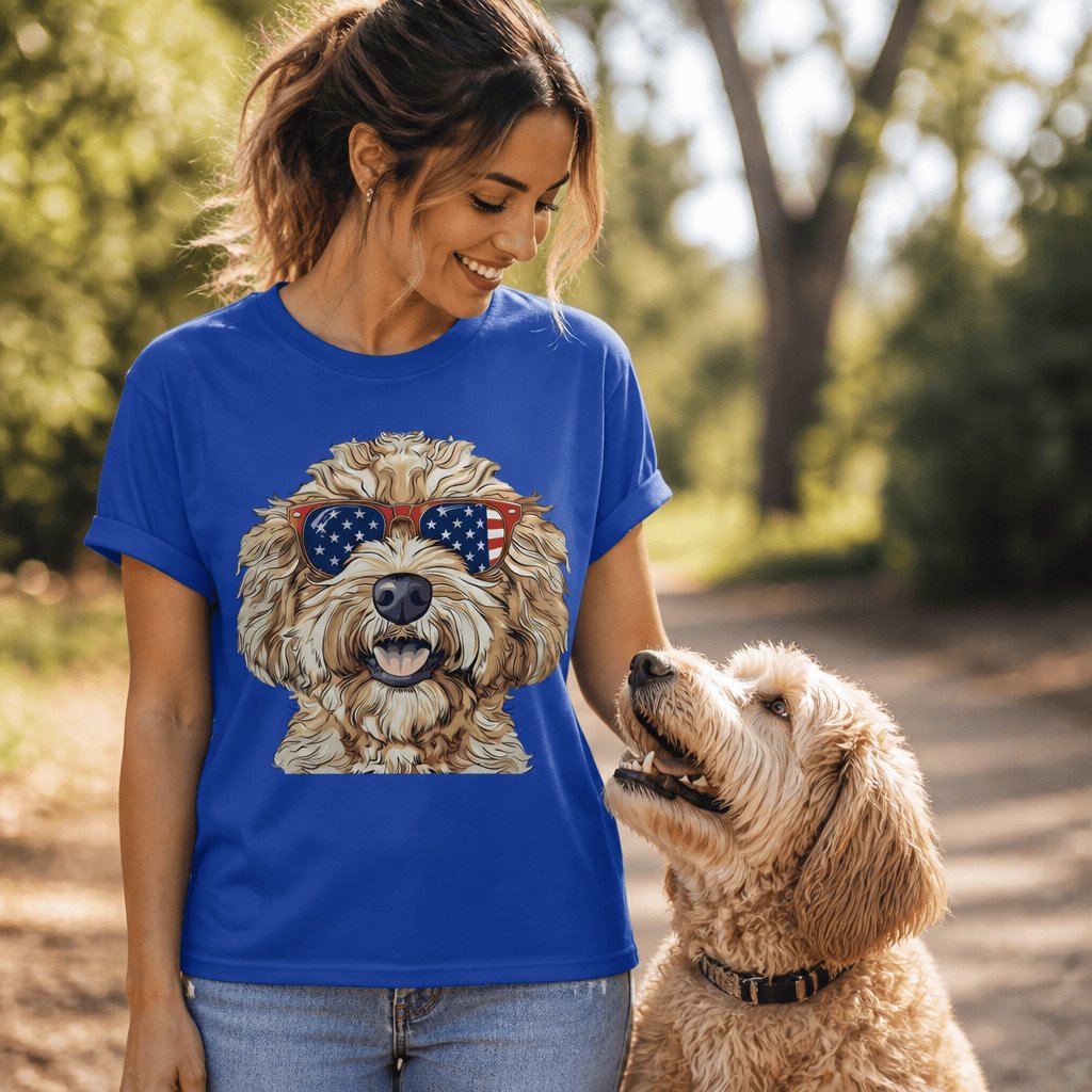 Patriotic Doodle Sunglasses T-Shirt in by Puppy Jo