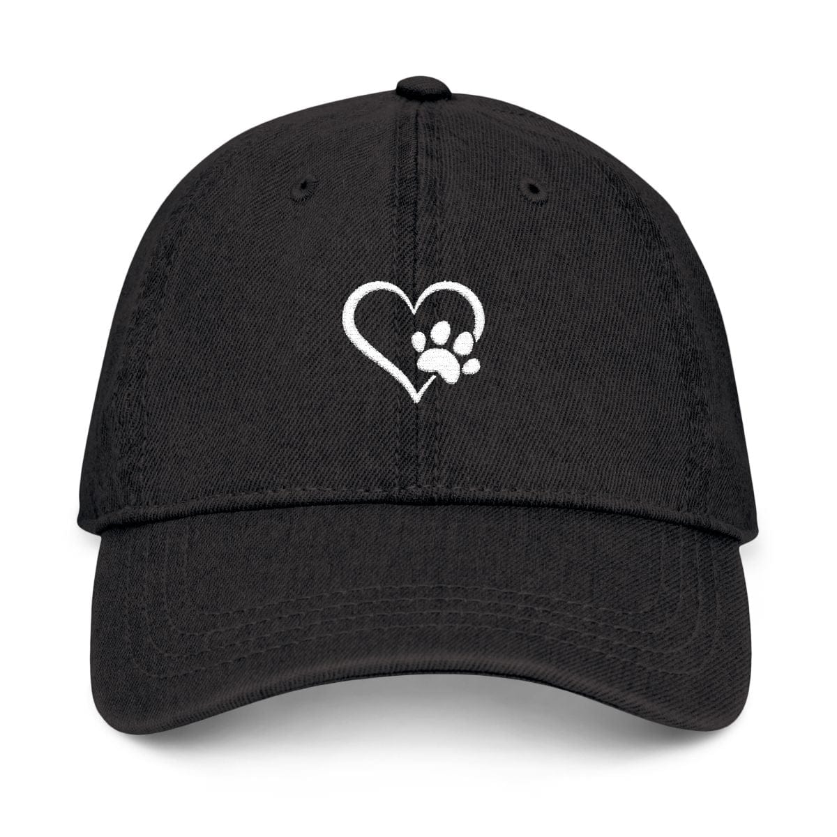 Paw Heart Hat in Black / One size by Puppy Jo