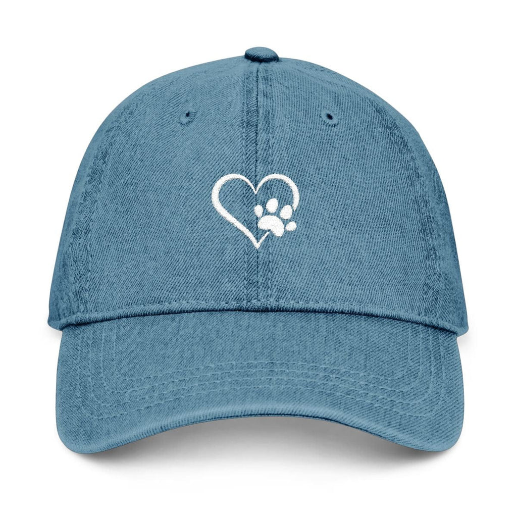 Paw Heart Hat in Blue / One size by Puppy Jo