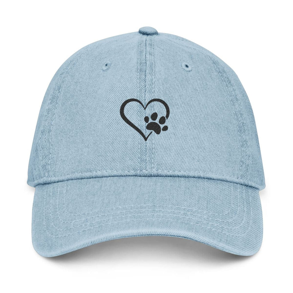Paw Heart Hat in Light Blue / One size by Puppy Jo