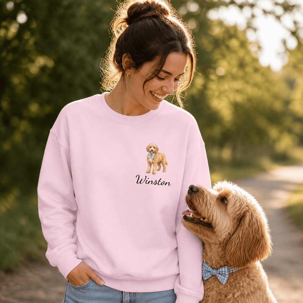 Personalized Apricot Doodle Sweatshirt in by Puppy Jo