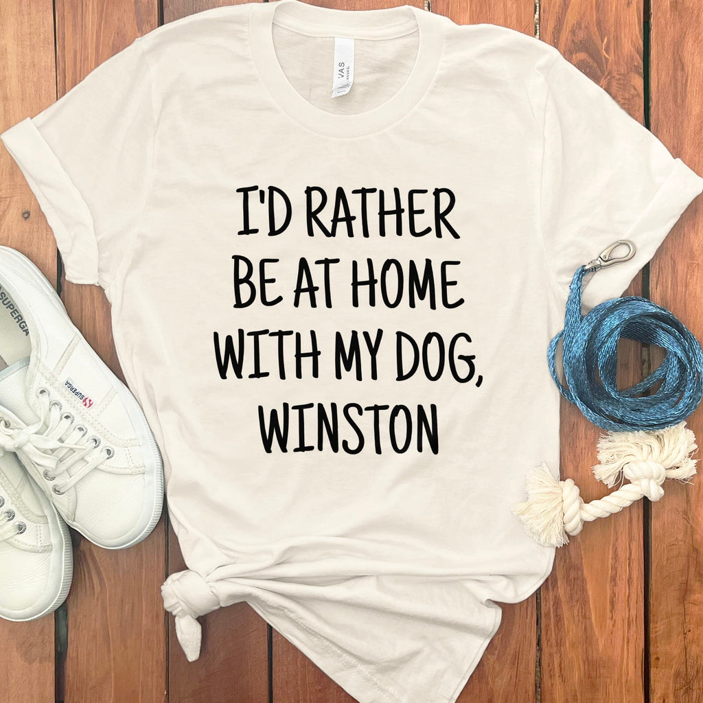 Personalized Be Home T-Shirt in Natural / S by Puppy Jo
