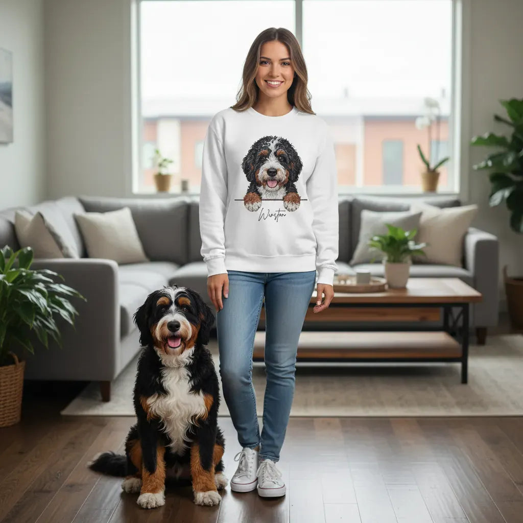 Personalized Bernedoodle Sweatshirt in by Puppy Jo