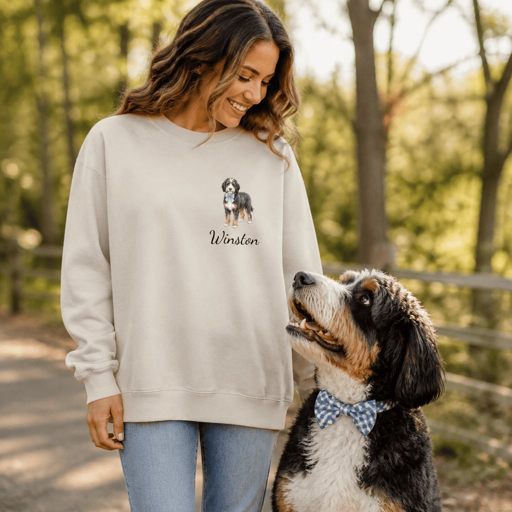 Personalized Bernedoodle Sweatshirt in by Puppy Jo