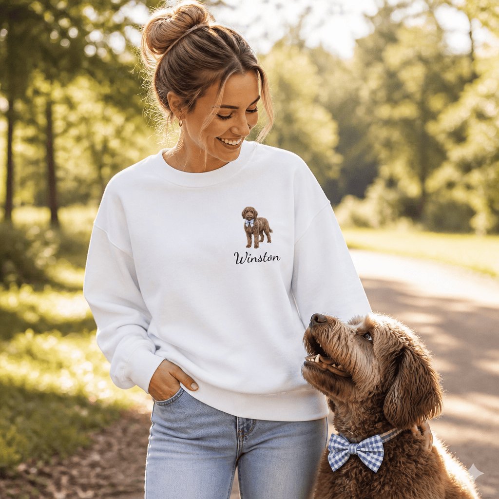 Personalized Chocolate Doodle Sweatshirt in by Puppy Jo