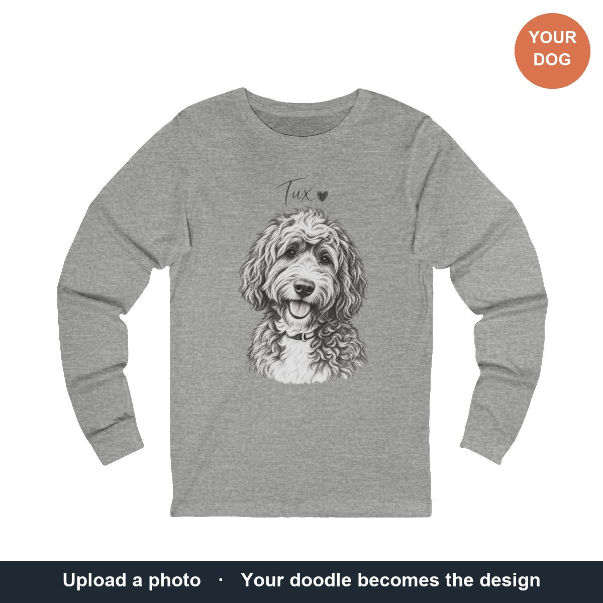 Upload a photo, your doodle becomes the design