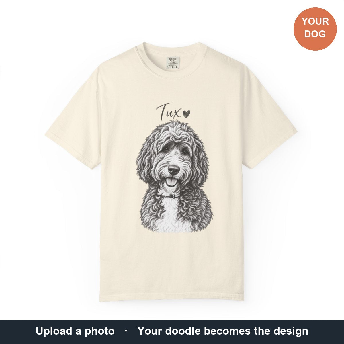 Upload a photo, your doodle becomes the design