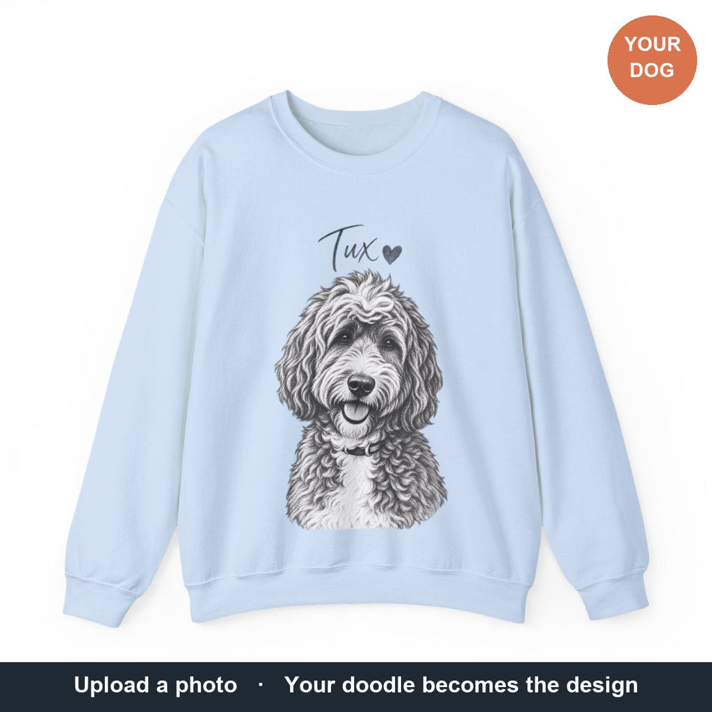 Upload a photo, your doodle becomes the design