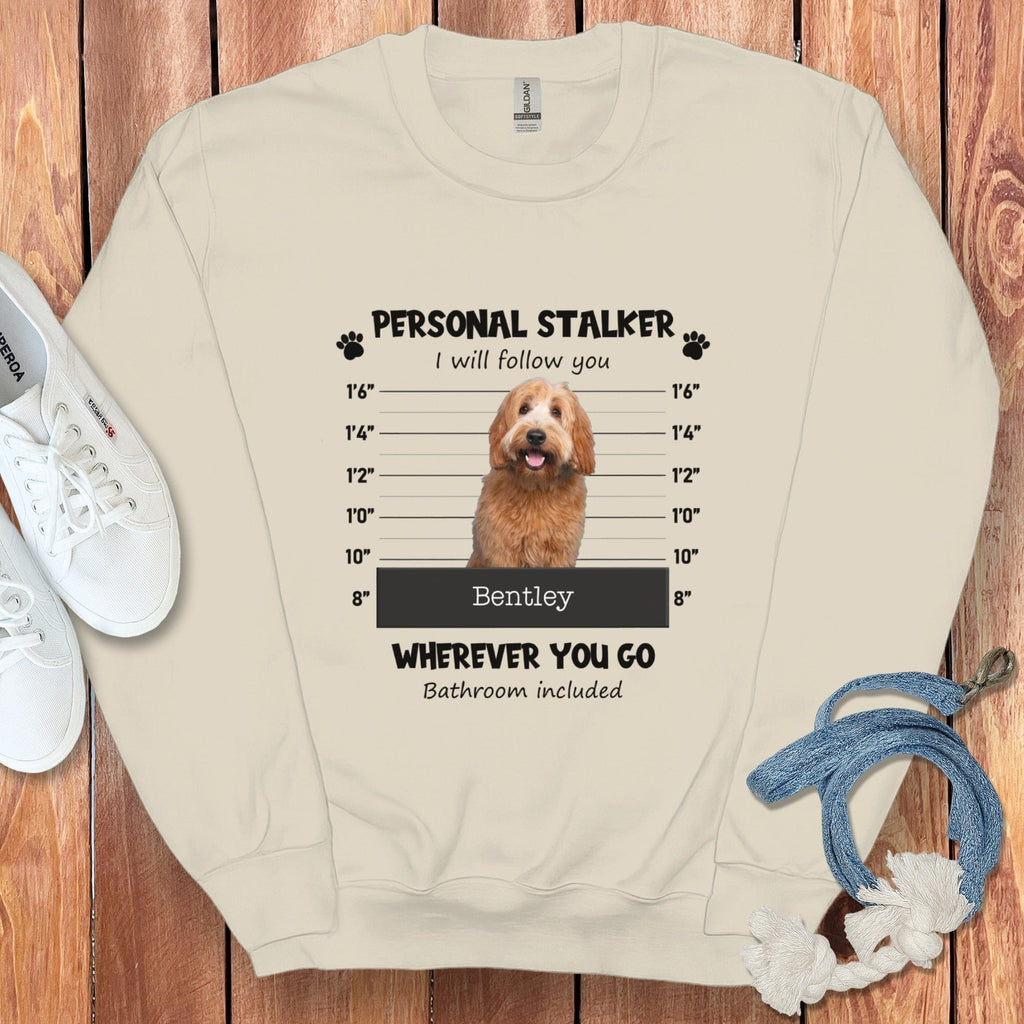 Personalized Stalker Mugshot Sweatshirt in by Puppy Jo