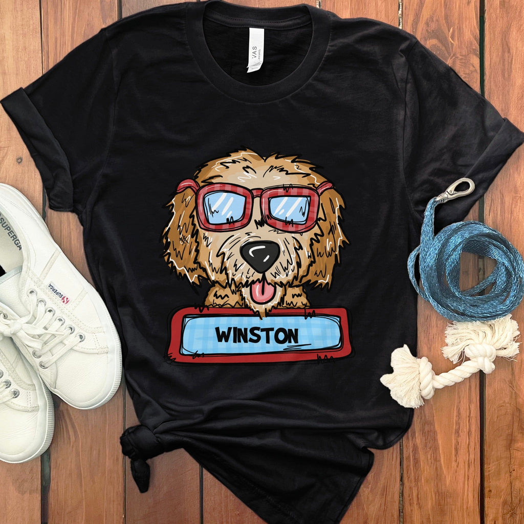 Personalized Valentine Doodle T-Shirt in Black / S by Puppy Jo