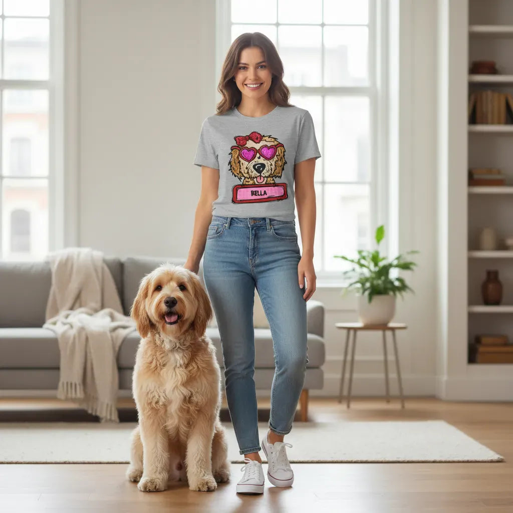 Personalized Valentine Doodle T-Shirt in by Puppy Jo