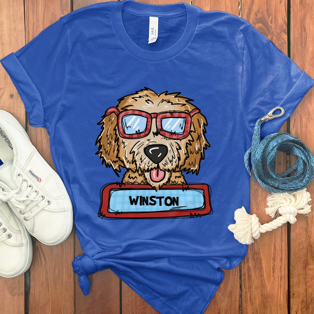 Personalized Valentine Doodle T-Shirt in True Royal / S by Puppy Jo