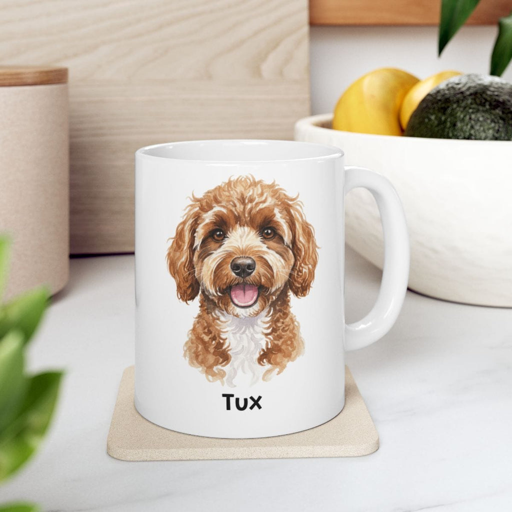 Personalized Watercolor Dog Portrait Mug in by AnywherePOD