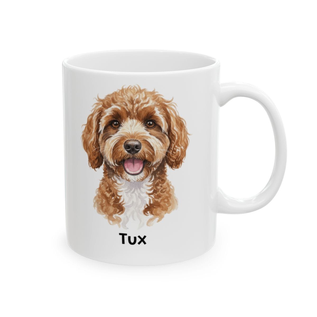 Personalized Watercolor Dog Portrait Mug in by AnywherePOD